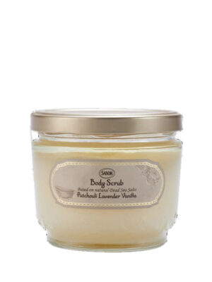 PATCHOULI LAVENDER VANILLA - BODY SCRUB -SABON